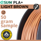50 gram sample - eSun PLA+ Light Brown 1.75mm Filament