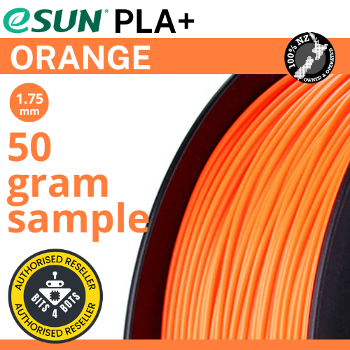 50 gram sample - eSun PLA+ Orange 1.75mm Filament