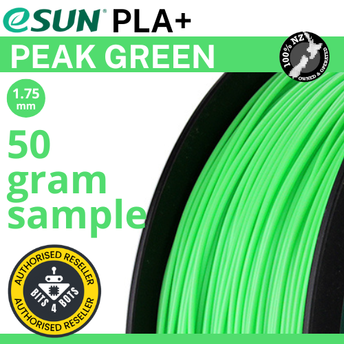50 gram sample - eSun PLA+ Peak Green 1.75mm Filament