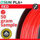 50 gram sample - eSun PLA+ Red 1.75mm Filament