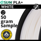 50 gram sample - eSun PLA+ White 1.75mm Filament