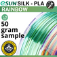 50 gram sample - eSun Silk-PLA Rainbow 1.75mm Filament