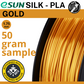 50 gram sample - eSun Silk-PLA Gold 1.75mm Filament