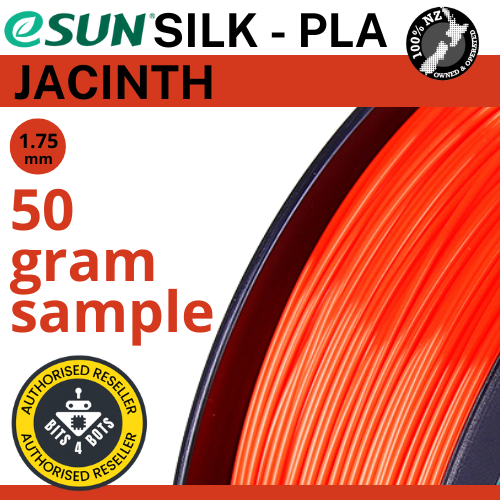 50 gram sample - eSun Silk-PLA Jacinth 1.75mm Filament