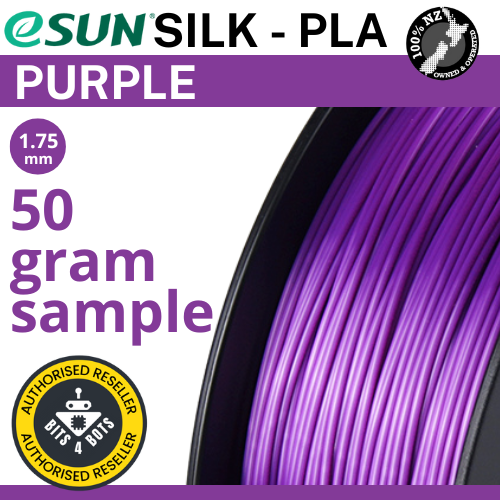 50 gram sample - eSun Silk-PLA Purple 1.75mm Filament