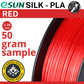 50 gram sample - eSun Silk-PLA Red 1.75mm Filament