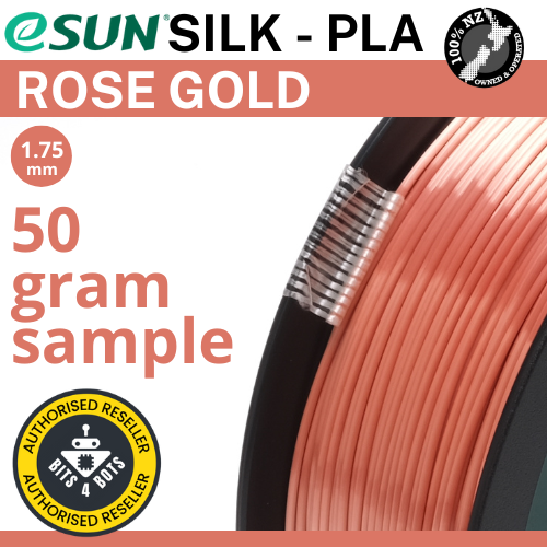 50 gram sample - eSun Silk-PLA Rose Gold 1.75mm Filament