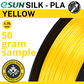 50 gram sample - eSun Silk-PLA Yellow 1.75mm Filament
