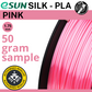 50 gram sample - eSun Silk-PLA Pink 1.75mm Filament