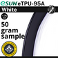 50 gram sample - eSun TPU-95A (flexible) White 1.75mm Filament