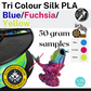 Sample - Gsun Tri-Colour Silk PLA Filament