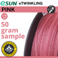 50 gram sample - eSun eTwinkling Pink 1.75mm Filament