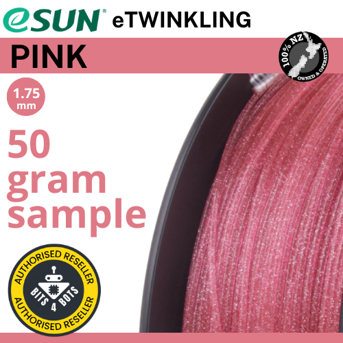 50 gram sample - eSun eTwinkling Pink 1.75mm Filament