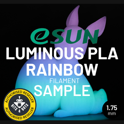 50 gram sample - eSun Luminous PLA Rainbow 1.75mm Filament
