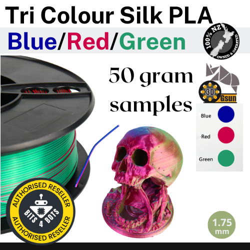 Sample - Gsun Tri-Colour Silk PLA Filament