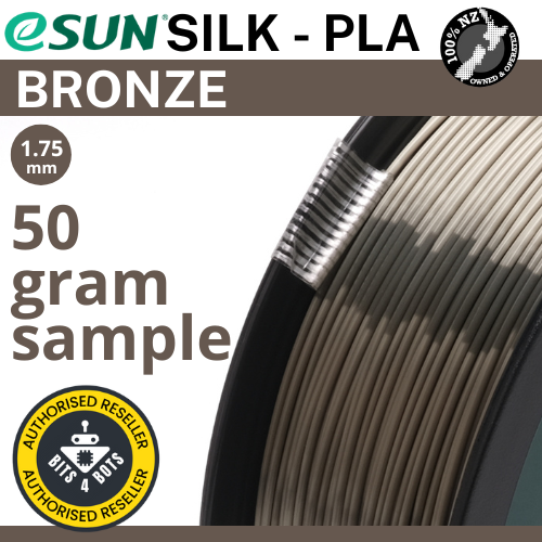 50 gram sample - eSun Silk-PLA Bronze 1.75mm Filament