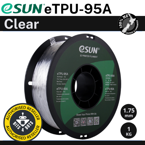 eSun TPU-95A (flexible) Clear 1.75mm Filament 1kg