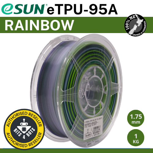eSun TPU-95A (flexible) Rainbow 1.75mm Filament 1kg