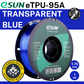 eSun TPU-95A (flexible) Transparent Blue 1.75mm Filament 1kg