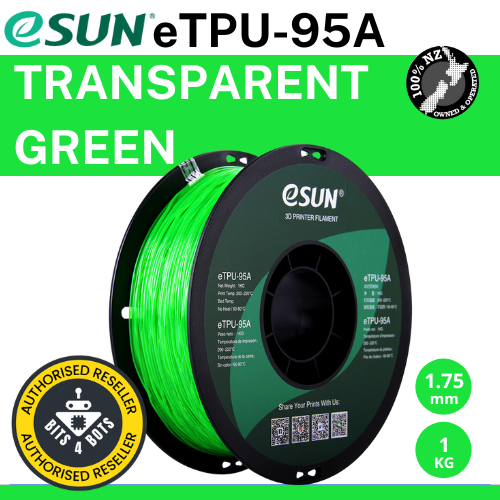 eSun TPU-95A (flexible) Transparent Green 1.75mm Filament 1kg