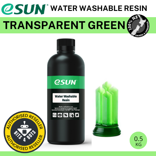 eSun WATER WASHABLE resin for LCD/DLP 3D Printing Transparent Green