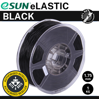 eSun eLASTIC (TPE/FLexible) Black 1.75mm Filament 1kg