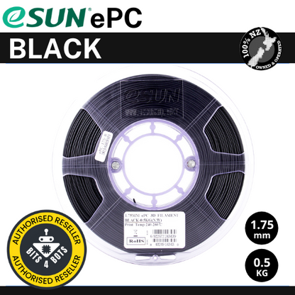 eSun ePC (PolyCarbonate) Black 1.75mm Filament 0.5kg