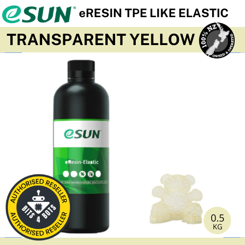 eSun TPE LIKE ELASTIC resin for LCD/DLP 3D Printing Transparent Yellow