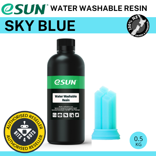 eSun WATER WASHABLE resin for LCD/DLP 3D Printing Sky Blue